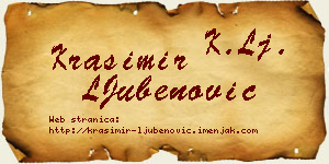 Krasimir LJubenović vizit kartica